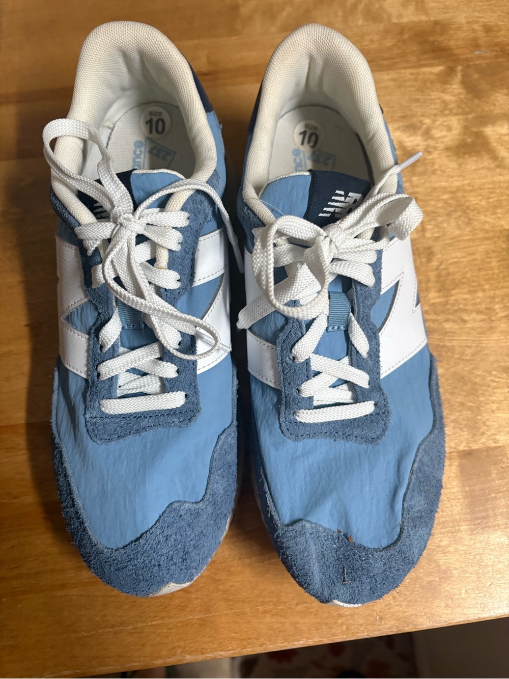 New Balance Men’s Light Blue & White Lace-Up Sneakers